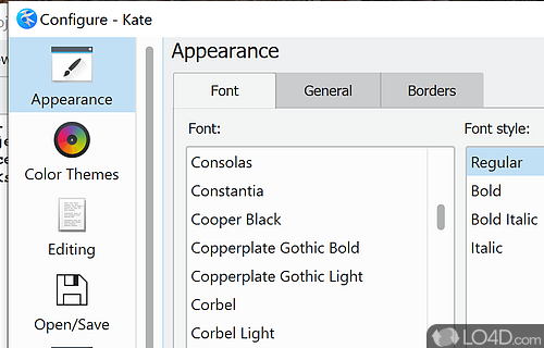 Free text editor for software developers - Screenshot of Kate Editor