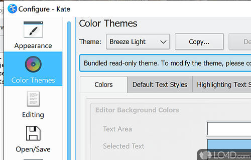 Putting the user first - Screenshot of Kate Editor