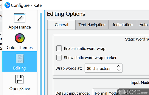 Peerless useability - Screenshot of Kate Editor