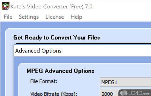 Plain user interface - Screenshot of Kate's Video Converter