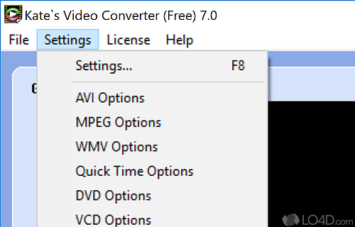 Built-in media player - Screenshot of Kate's Video Converter