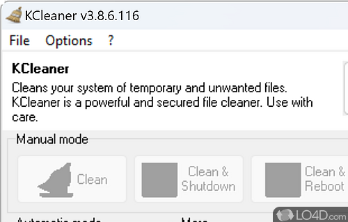 Customize file types - Screenshot of KCleaner