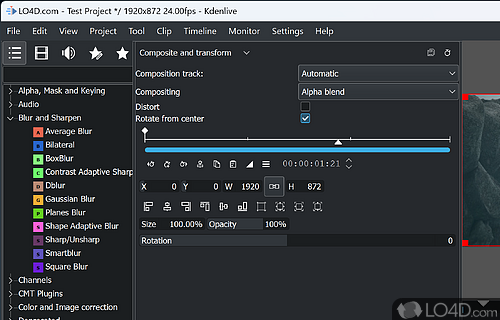 Create complex video projects - Screenshot of Kdenlive