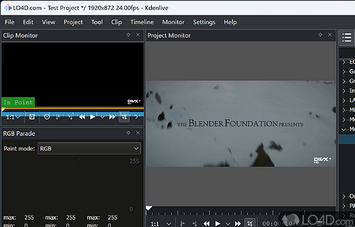 Reliable non-linear video editor with numerous features - Screenshot of Kdenlive
