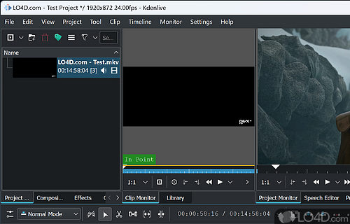Create advanced video projects with this non-linear video editor that provides you with a broad range of features - Screenshot of Kdenlive