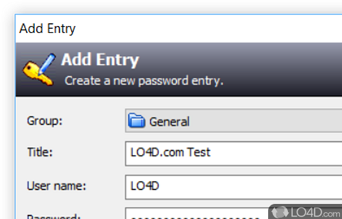 Manage your passwords - Screenshot of KeePass Portable
