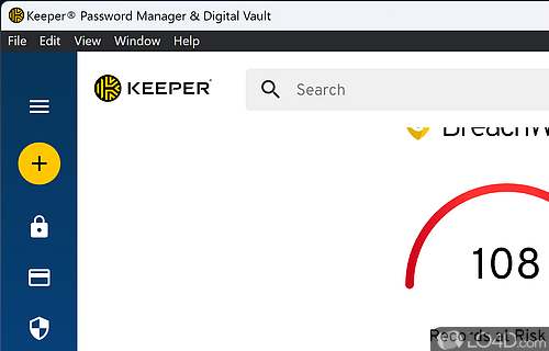 User interface - Screenshot of Keeper Password Manager