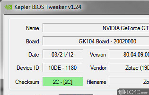 Kepler BIOS Tweaker Screenshot