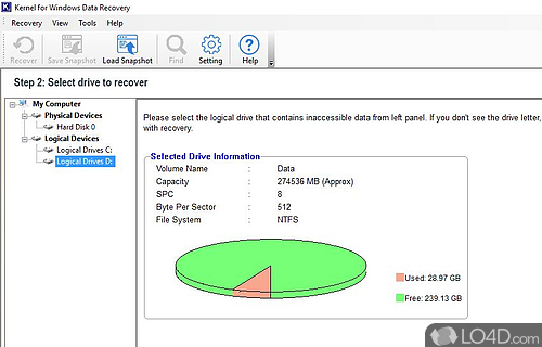 Kernel for NTFS - Data Recovery Software Screenshot