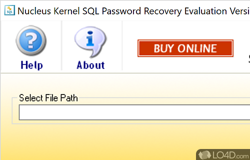 Screenshot of Kernel SQL Password Recovery - Piece of software that helps you to swiftly recover lost