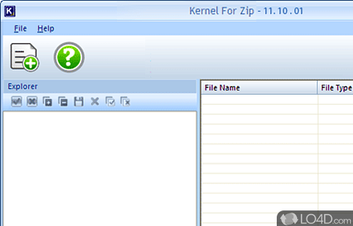 Screenshot of Kernel for ZIP - User interface