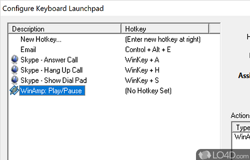 A trial version Software utilities program for Windows - Screenshot of Keyboard LaunchPad