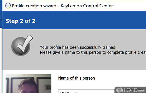 Extra means of security - Screenshot of KeyLemon