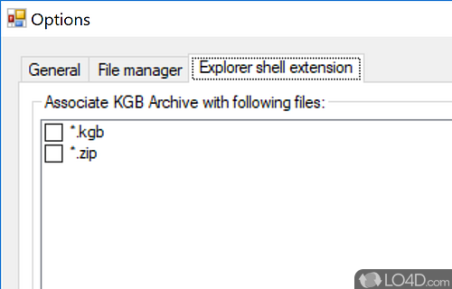 Displays helpful info - Screenshot of KGB Archiver
