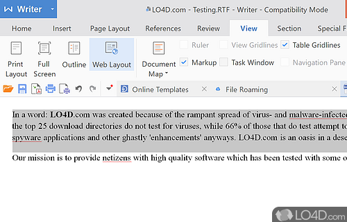 Recreates much of Microsoft’s Office's environment - Screenshot of WPS Office