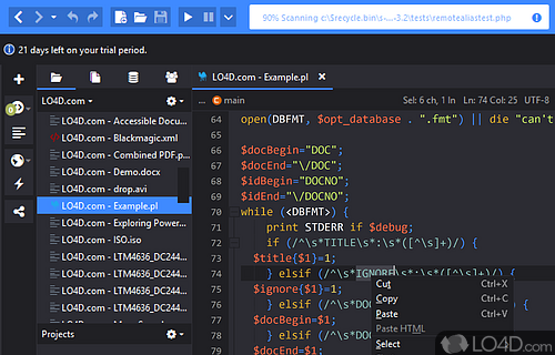 Complete code editor for programmers - Screenshot of Komodo Edit