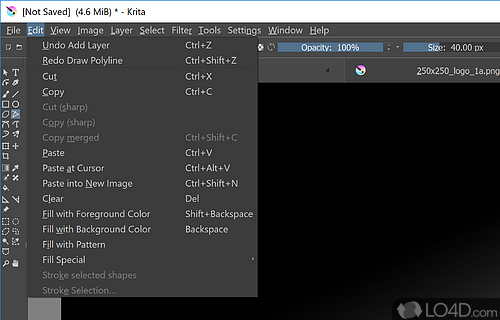 Extensive support for layers and handy symmetry tools - Screenshot of Krita