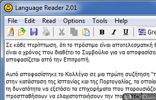 Screenshot of Language Reader - Practical utility that comes to provide a way to compose texts, open existing documents