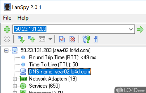 Network security scanner that can provide you with extensive information about networked computers - Screenshot of LanSpy