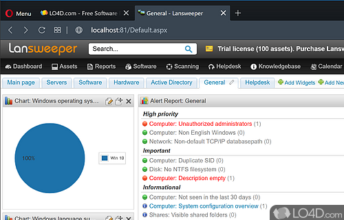 A complete network scanning solution - Screenshot of Lansweeper