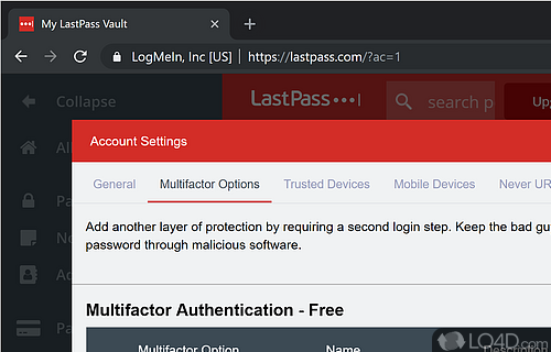 Create strong passwords - Screenshot of LastPass