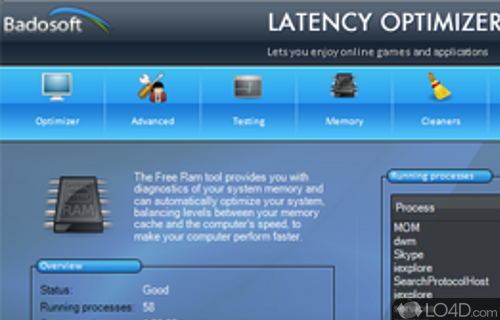 Latency Optimizer Screenshot