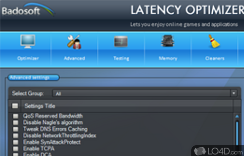 Latency Optimizer Screenshot