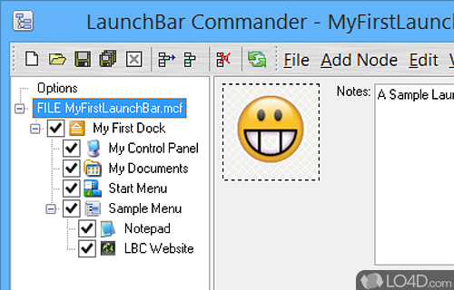 Various functional and visual customization options - Screenshot of LaunchBar Commander