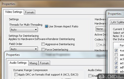 Screenshot of LAV Filters - Decode video and audio