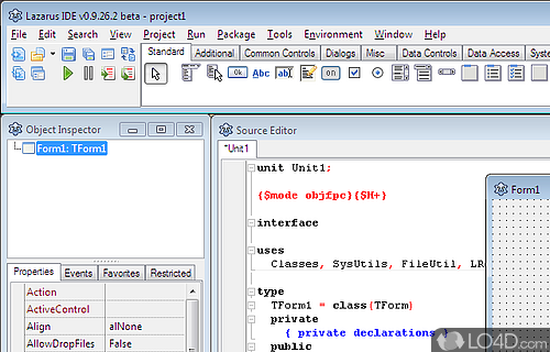 Screenshot of Lazarus - Full-featured Delphi programming environment that bundles a IDE, enabling you to create cross-platform apps