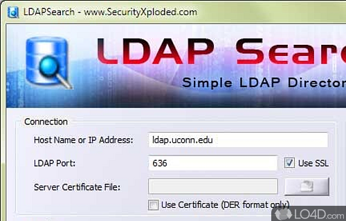 Screenshot of LDAP Search - Search Directory servers