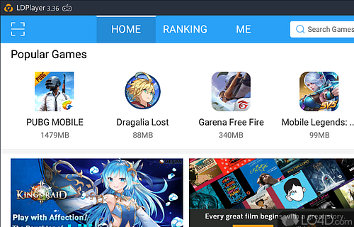 Run Android mobile games easily with LDPlayer with a number of free downloads, albeit ad-supported - Screenshot of LDPlayer