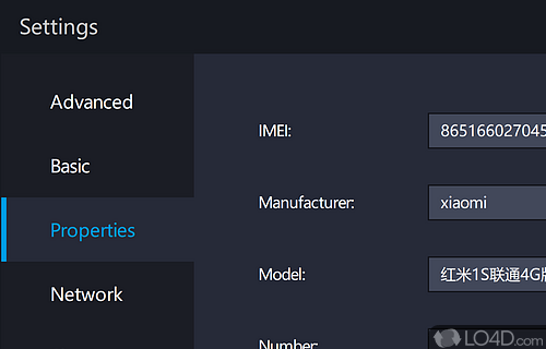 Define a custom IMEI number, device manufacturer and device model number - Screenshot of LDPlayer