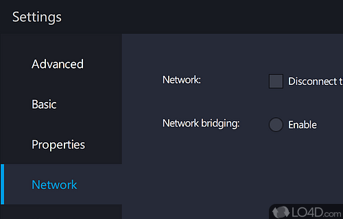 Enable or disable access to the network with optional network bridging - Screenshot of LDPlayer