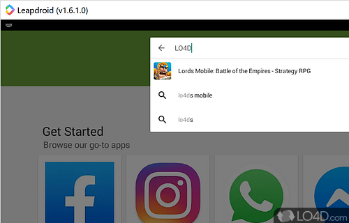Android emulator to use it on Windows - Screenshot of Leapdroid