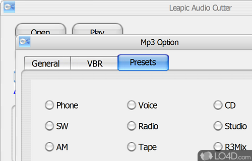 User interface - Screenshot of Leapic Audio Cutter