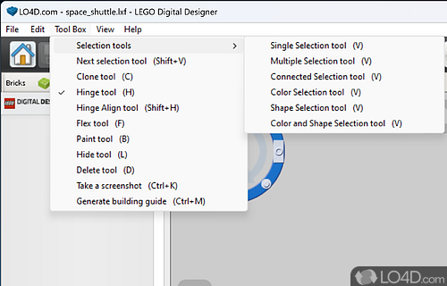 Build models with virtual LEGO bricks - Screenshot of LEGO Digital Designer