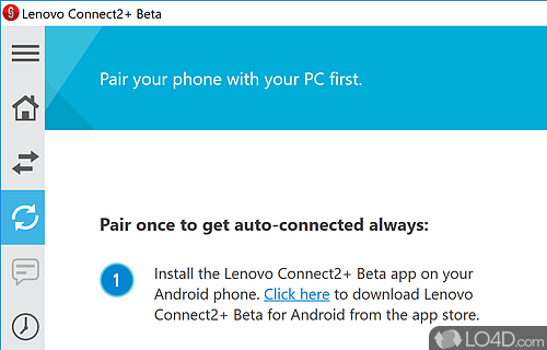 Brings your Android phone and your PC a bit closer, making data transfer feel like a walk in the park - Screenshot of Lenovo Connect2
