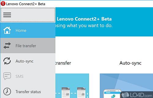 Modern-looking, clutter-free and novice-accessible user interface - Screenshot of Lenovo Connect2