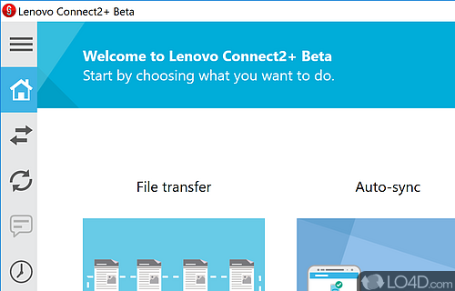 Transfer files between PC or other Window devices and Android-based smartphones - Screenshot of Lenovo Connect2