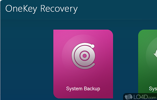 Lenovo OneKey Recovery Screenshot