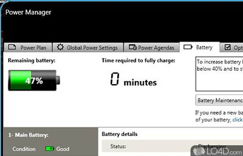 Screenshot of Lenovo Power Management Driver - User interface