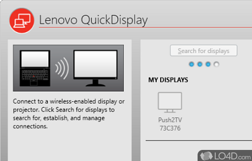 Screenshot of Lenovo QuickDisplay - User interface