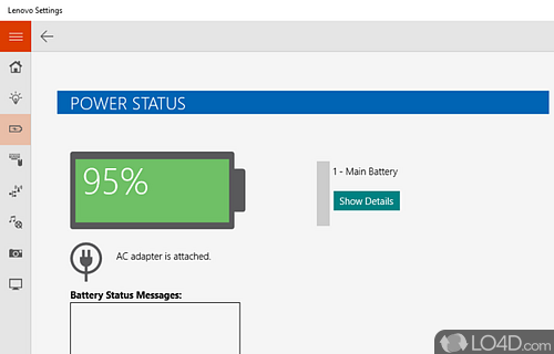 Screenshot of Lenovo Settings - User interface