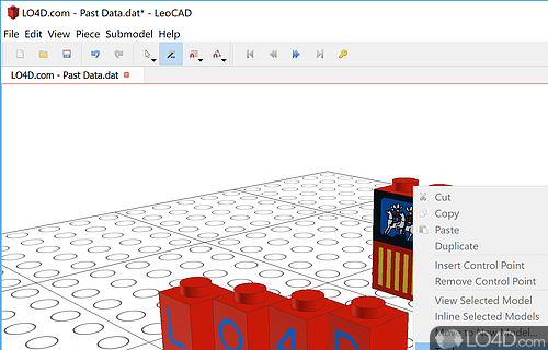 Design and create using Lego bricks - Screenshot of LeoCAD