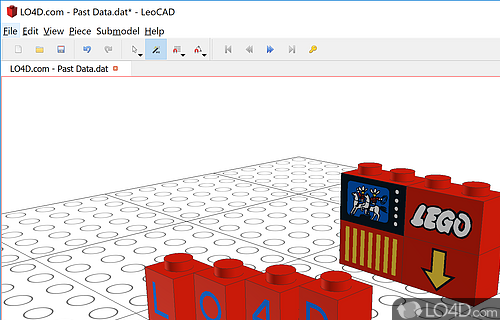 Use Lego bricks similar to those found in many toys, so that create own designs - Screenshot of LeoCAD
