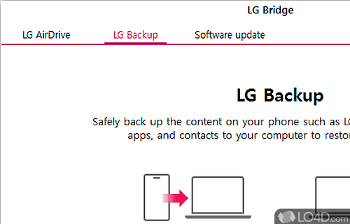 It entails a medium-difficulty setup and configuration - Screenshot of LG Bridge
