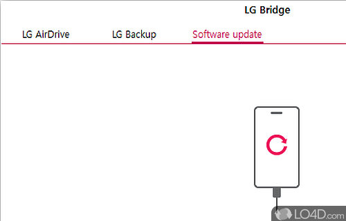 Allows you to do backups and updates - Screenshot of LG Bridge