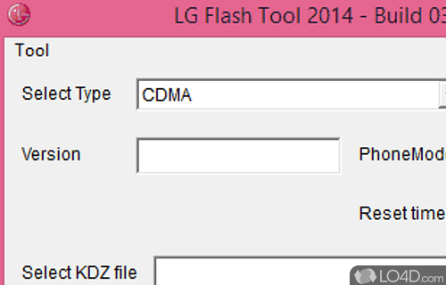Screenshot of LG Flash Tool - To flash large KDZ ROM tools on smartphone and it is optimized for LG phone models