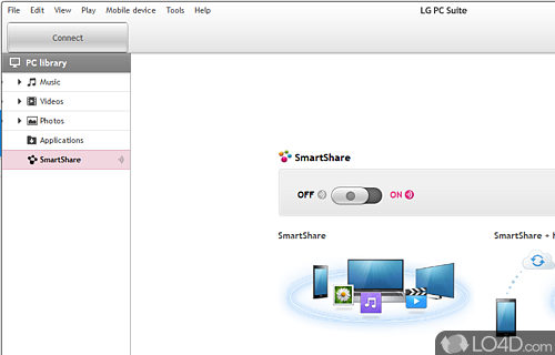 Extensive multimedia management and data handling abilities - Screenshot of LG PC Suite